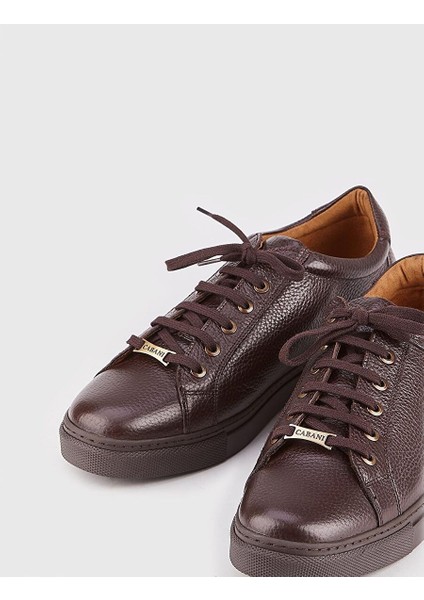 Kahverengi Erkek Deri Sneaker 21406