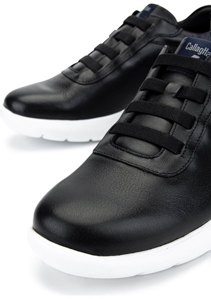 Erkek Hakiki Deri Siyah Sneakers & Spor Ayakkabı