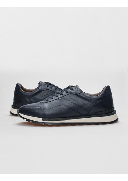 Lacivert Erkek Deri Sneaker 29487