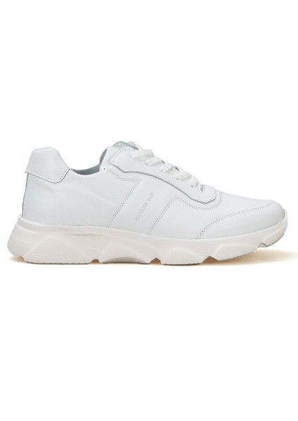 Beyaz Erkek Deri Sneaker 12309