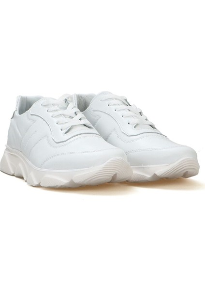 Beyaz Erkek Deri Sneaker 12309 modelleri