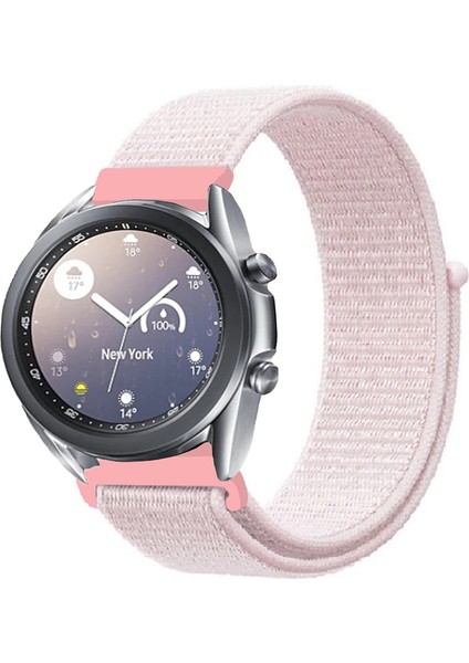 Samsung Galaxy Watch 3 41MM Akıllı Saat Uyumlu Spor Kumaş Desenli Cırt Cırtlı Kordon Kayış