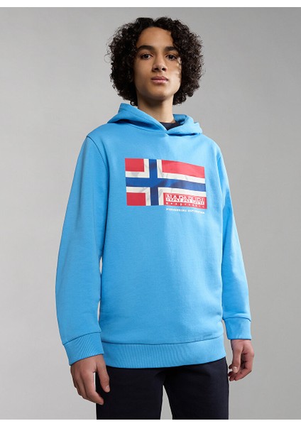 Mavi Erkek Çocuk Kapüşonlu Uzun Kollu Sweatshirt NP0A4GXFB2C1 K B-Zamora H