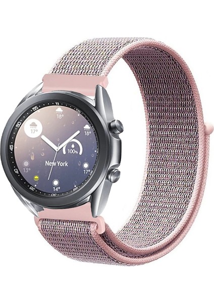 Samsung Galaxy Watch 3 41MM Akıllı Saat Uyumlu Spor Kumaş Desenli Cırt Cırtlı Kordon Kayış