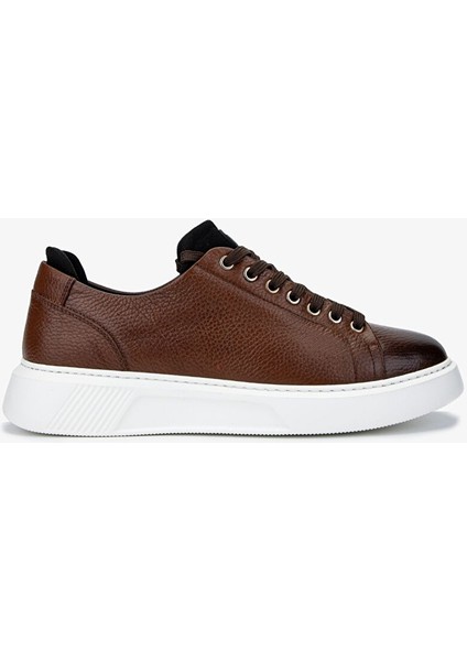 Erkek Hakiki Deri Kahverengi Sneakers & Spor Ayakkabı