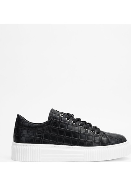 Erkek Siyah Hakiki Deri Sneakers & Spor Ayakkabı