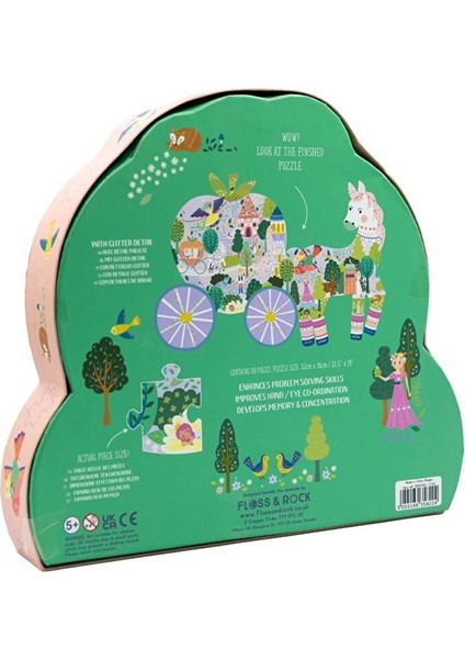 Floss & Rock 80 Parça ‘’bal Kabağı Arabası’’ Şekilli Yapboz / Fairy Tale *new