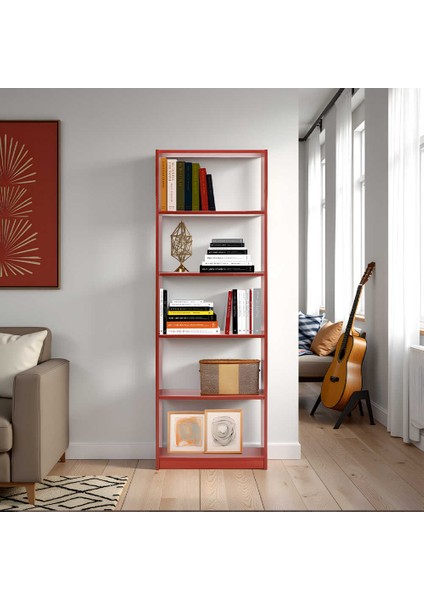 Max 5 Raflı Kitaplık-Parlak Kırmızı 58X170X23 cm (Gxyxd) fiyatları