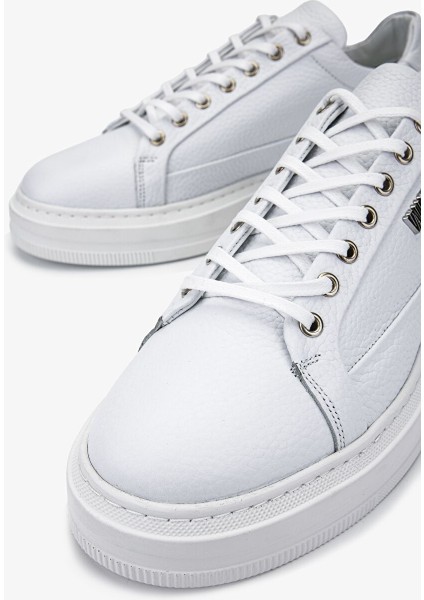 Beyaz Erkek Deri Sneaker 352 21348 Erk Ayk SK24-25 modelleri