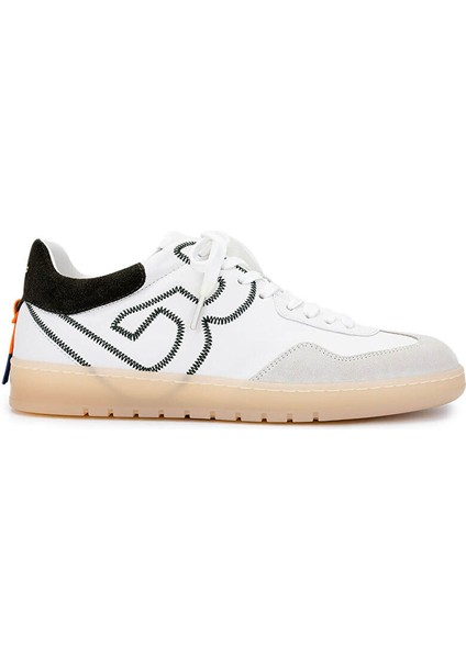 Erkek Hakiki Deri Beyaz/siyah Sneakers & Spor Ayakkabı