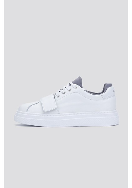 Beyaz-Gri Erkek Deri Sneaker 352 20251 Erk Ayk Y24 fiyatları