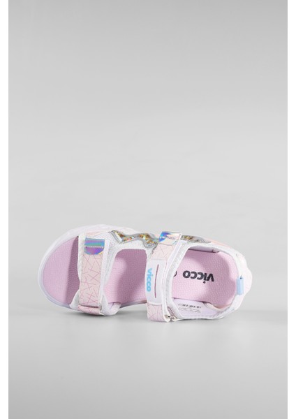 332.F25Y.179 Legendy Filet Işıklı Phylon Beyaz Kız Çocuk Sandalet