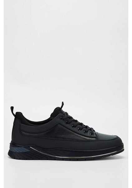 Erkek Hakiki Deri Siyah Sneakers & Spor Ayakkabı