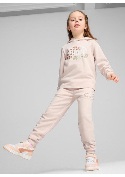 Düz Paça Pembe Kız Çocuk Eşofman Altı 68188450-ESS+ Puma Fc Sweatpants