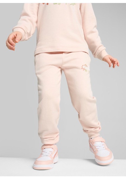 Düz Paça Pembe Kız Çocuk Eşofman Altı 68188450-ESS+ Puma Fc Sweatpants