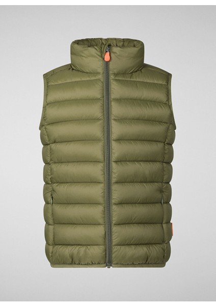Yeşil Erkek Çocuk Dik Yaka Normal Kalıp Puffer Yelek J82430XGIGA1950028