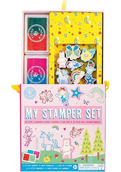 Floss & Rock Stamper Ahşap Baskı Seti / Rainbow Fairy