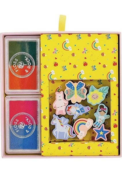 Floss & Rock Stamper Ahşap Baskı Seti / Rainbow Fairy