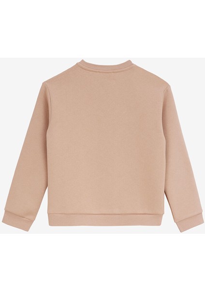 Bej Erkek Çocuk Nakışlı Sweatshirt D4WB-SWT3101