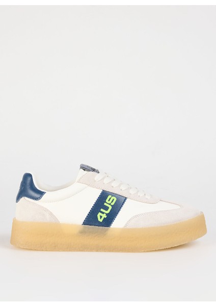 Beyaz-Lacivert Erkek Sneaker Mark 100