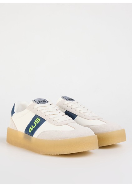 Beyaz-Lacivert Erkek Sneaker Mark 100