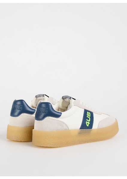 Beyaz-Lacivert Erkek Sneaker Mark 100