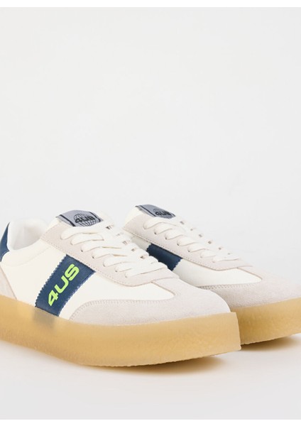 Beyaz-Lacivert Erkek Sneaker Mark 100