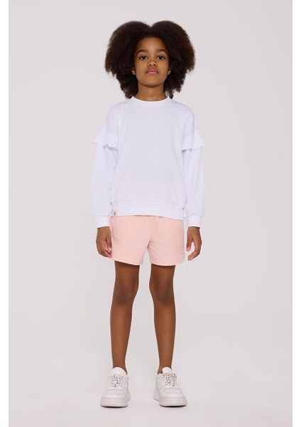 Bg Store Kız Çocuk Beyaz Sweatshirt