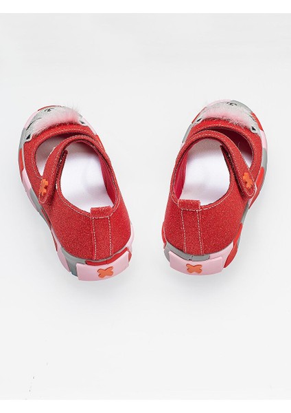 Kırmızı Simli Kedi Kız Sneaker Babet fırsatları