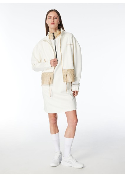 Kırık Beyaz Kadın Dik Yaka Relaxed Baskılı Sweatmont D4SL-SWT3028 fiyatları