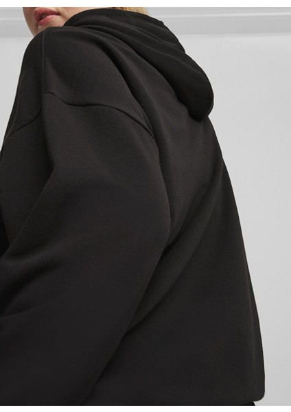 67789901 Squad Hoodie Tr Siyah Kadın Kapüşon Yaka Regular Fit Sweatshirt modelleri