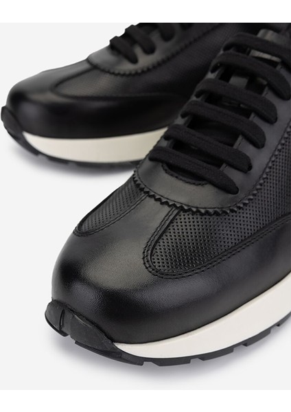 Erkek Hakiki Deri Siyah Sneakers & Spor Ayakkabı