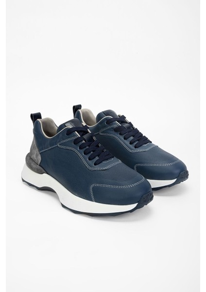 Lacivert Erkek Deri Sneaker 383 5702 Erk Ayk SK23/24