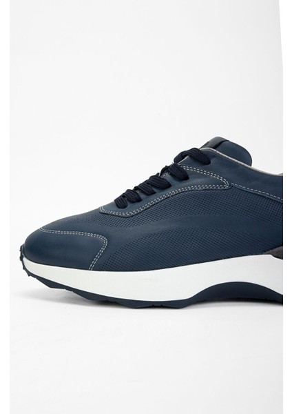 Lacivert Erkek Deri Sneaker 383 5702 Erk Ayk SK23/24