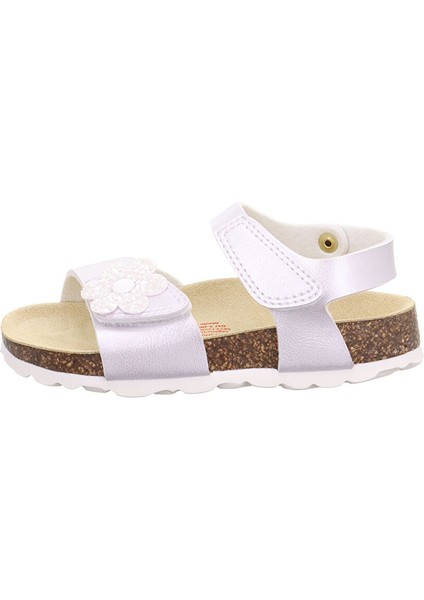 Beyaz Kız Çocuk Sandalet Bıos 1-000118-1010-2