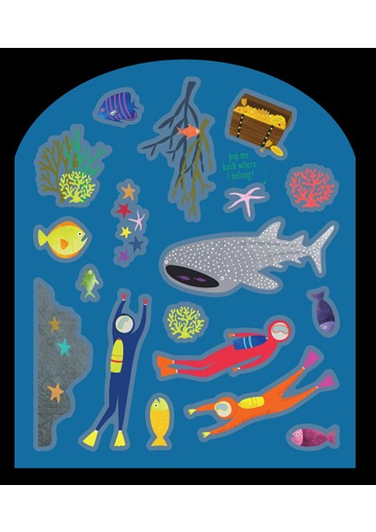 Floss & Rock Tak Çıkart Sticker Oyun Sahnesi / Deep Sea *yeni*