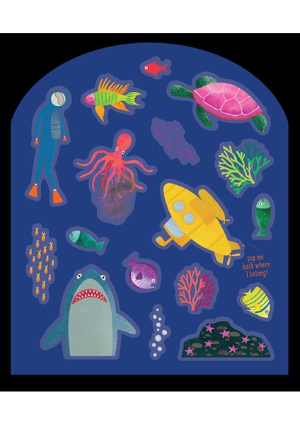 Floss & Rock Tak Çıkart Sticker Oyun Sahnesi / Deep Sea *yeni*
