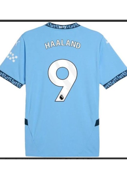 Manchester City Haaland Iç Saha Mavi Yetişkin Futbol Forması