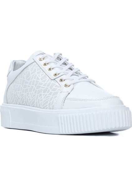 Siyah-Beyaz Erkek Deri Sneaker 352 14100 Erk Ayk Y21