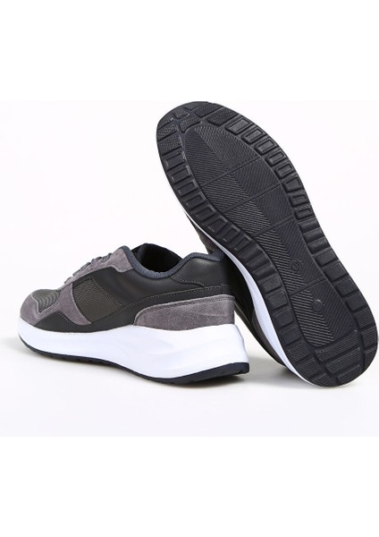 Koyu Gri-Siyah Erkek Deri Sneaker Cıvıta modelleri