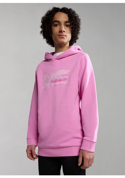 Pembe Kız Çocuk Kapüşonlu Uzun Kollu Sweatshirt NP0A4GXFP911 K B-Zamora H