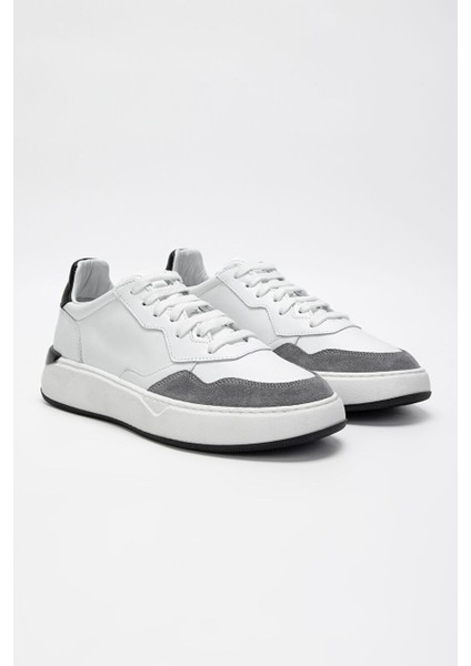 Erkek Beyaz/gri Hakiki Deri Sneakers & Spor Ayakkabı fiyatları