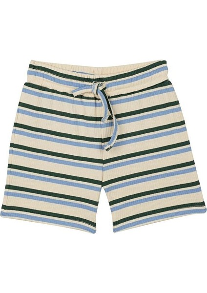 Kalın Çizgili Şortlu Pijama Takımı