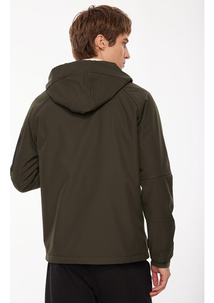 Haki Erkek Kapüşon Yaka Relaxed Fit Sweatmont D3WM-SWT19