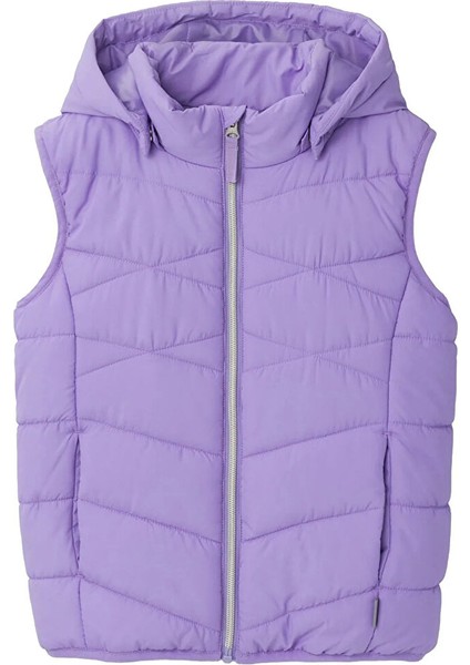 Açık Mor Kız Çocuk Fermuarlı Kolsuz Yelek Nmfmemphıs Vest Pb