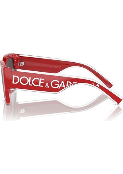 Dolce&gabbana DX6004 Köşeli Kırmızı Unisex Çocuk Güneş Gözlüğü fırsatları