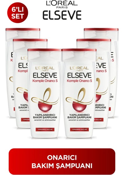 L'Oreal Paris 6'lı Elseve Komple Onarıcı 5 Yapılandırıcı Şampuan 300ml