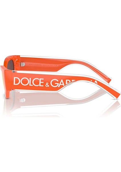 Dolce&gabbana DX6003 Çekik Turuncu Unisex Çocuk Güneş Gözlüğü fırsatları