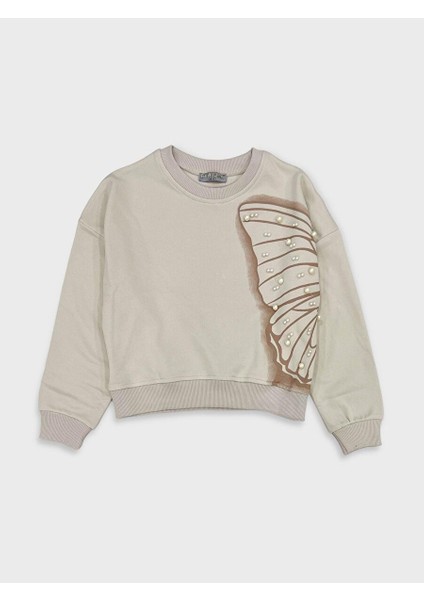 Kız Çocuk Kelebek Sweatshirt