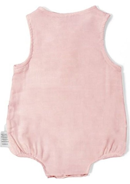 Müslin Kız Bebek Kolsuz Tulum - Innocent Pink